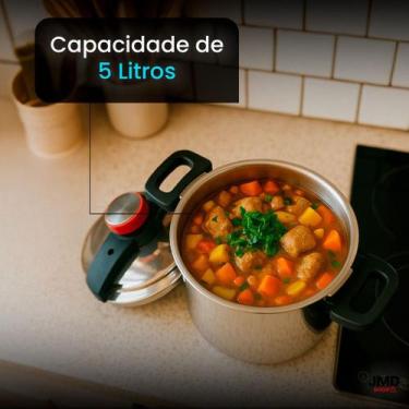 Imagem de Panela de Pressão 5 Litros Compatível com Indução e Base de Condução T