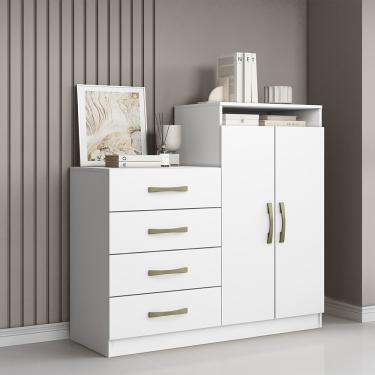 Imagem de Cômoda Quarto 2 Portas Sapateira 120cm Elára A09 - D'Rossi