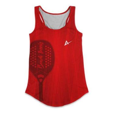Imagem de Regata Fem Beach Tennis Vermelho - Atlética, P