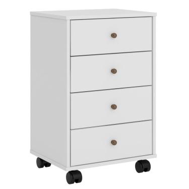 Imagem de Gaveteiro Office 4 Gavetas Com Rodízios Presence D02 Branco