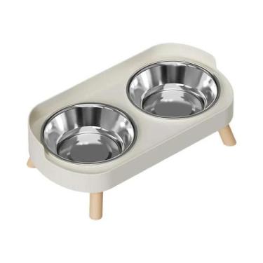 Imagem de Tigela Dupla Para Ração E Água Para Animais De Estimação, Antiderrapan