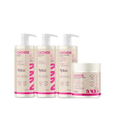 Imagem de Kit Shamp , Cond , Ativador 1L e Máscara 500g Cachos Nova fragrância -