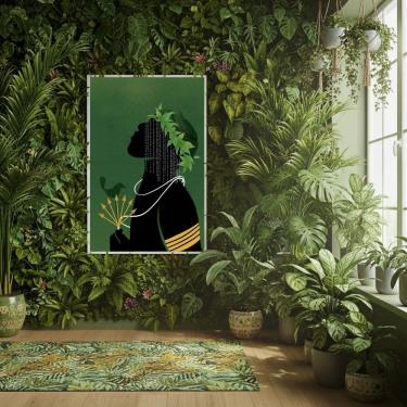 Imagem de Quadro Decorativo Oxóssi Orixá  - 70x50cm