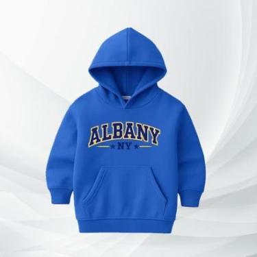 Imagem de Blusa de Moletom Infantil Albany NY com Capuz Flanelada Moleton Conforto Premium Estilo Streetwear-Unissex