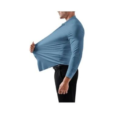 Imagem de Camisa Branca Masculina Slim Fit Ultra Stretch De Manga Longa, Casual 