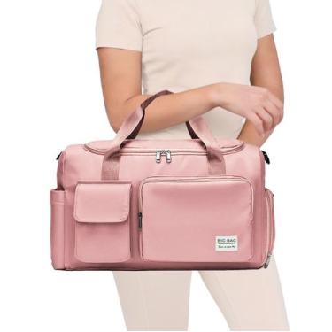 Imagem de Bolsa Mala Viagem Feminina Moderna Multiuso Alça Ajustável - M3M, Rosa