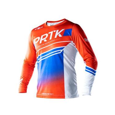 Imagem de Camisa Motocross Infantil Pro Tork Sag, Laranja, Azul, 14