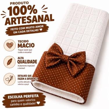 Imagem de Pano de Prato Premium Felpudo Quadriculado em Poliamida Feito à Mão co