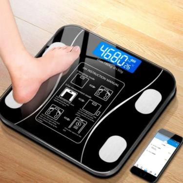 Imagem de Balança Digital de Bioimpedância Top Rio Comercial para Monitoramento Corporal com Blue...