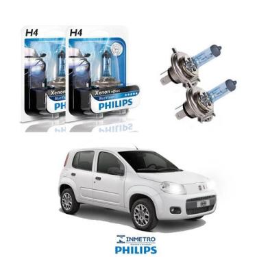 Imagem de Lâmpadas Farol Fiat Uno Philips H4 BlueVision