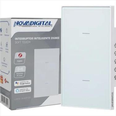Imagem de Interruptor Inteligente NovaDigital 2 Botões Zigbee Quartzo