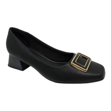 Imagem de Sapato Salto Grosso Piccadilly 160074 - Preto, Preto, 35