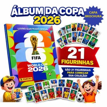 Imagem de Album Copa Do Mundo 26 Panini Oficial +21 Figuinhas Oficiais