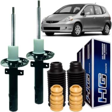 Imagem de Par de Amortecedor Dianteiro Nakata Honda Fit + Kits, AMORTECEDOR