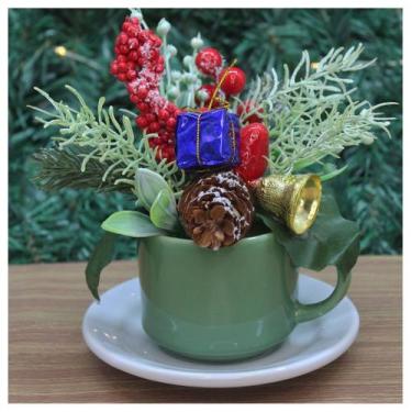 Imagem de Xicara Vasinho De Natal Arranjo Decorativo Artesanal - Gici Decor