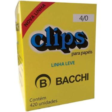 Imagem de Clips Galvanizado Aco 4/0 Linha Leve 420 Un Bacchi Caixa