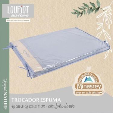 Imagem de Trocador Anatômico Loupiot Nature Azul - Superfície Macia e Segura par