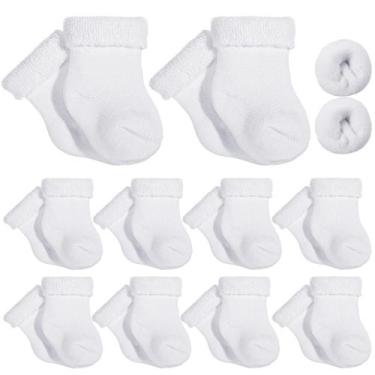 Imagem de Meias Twistover para Bebês Prematuros em Algodão Felpudo 10 Pares