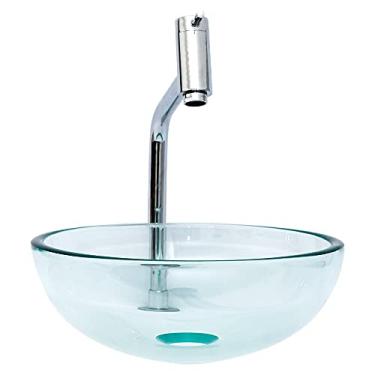 Imagem de Cuba Incolor de Vidro CR30cm +Torneira Link +Válvula Click