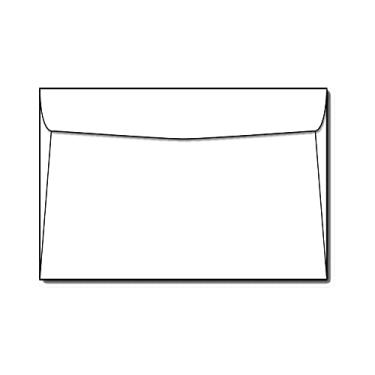 Imagem de Envelopes brancos de 15 cm x 23 cm - Envelopes de marca de materiais de impressão para mesa, Branco, 50 Envelopes