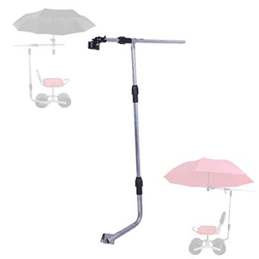 Imagem de Suporte de guarda-chuva portátil, suporte de guarda-chuva resistente com assento de conexão de suporte de guarda-chuva, suporte de guarda-chuva de pátio para carrinho de jardim, assento de jardim com rodas (suporte de guarda-chuva)