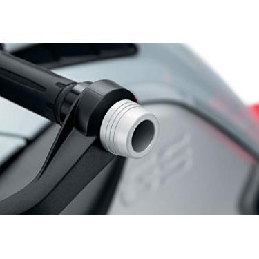 Imagem de Kuryakyn Acessório de motocicleta 3806: deslizantes de guidão de alumínio Lodestar para motocicletas BMW, prata, 1 par, preto