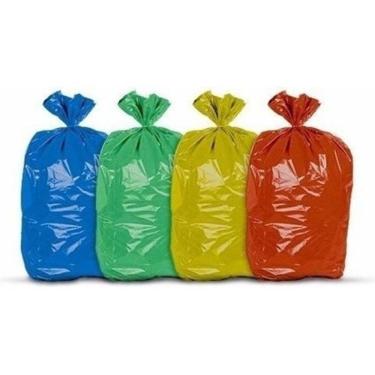 Imagem de Saco De Lixo 40 Litros Coloridos 4 Pacotes 400 Unidades