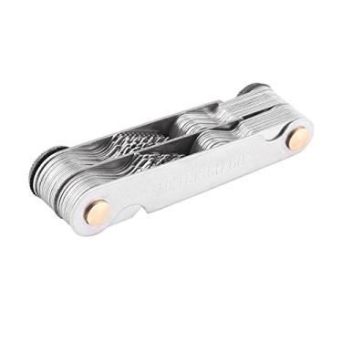 Imagem de Medidor de rosca padrão e métrico, 51/52 peças métrica+ imperial (52 pç), medidor de passo de fio de aço inoxidável, 60 e 55 graus branco (métrico + imperial (52 peças))