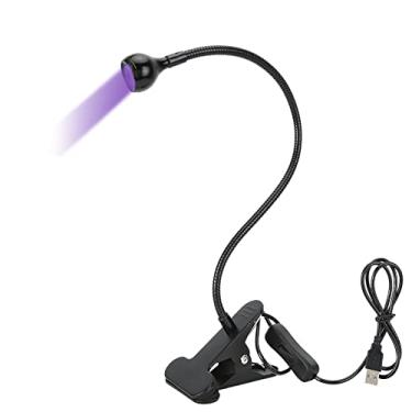 Imagem de GOWENIC Lâmpada de UV USB 3W, luz ultravioleta LED roxo USB com clipe e interruptor para reparo de telefone, portátil ultra violeta Blacklight 3W LED Bead Plug and Play