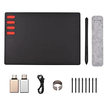 Imagem de Wemay T505 Graphics Drawing Tablet Art Creation Sketch com caneta sem bateria 8 pontas de caneta 8192 Níveis de pressão 8 teclas de atalho compatíveis com Windows Android OTG para desenho,