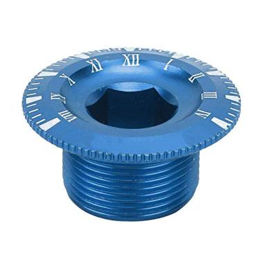 Imagem de Tbest Parafusos de braço de manivela, parafuso de braço de manivela de bicicleta de alumínio M18 oco integrado parafuso de manivela suporte inferior acessórios de bicicleta de estrada de montanha (azul)