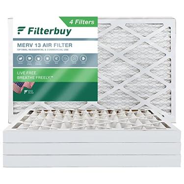 Imagem de Filterbuy Filtro de ar 16x36x2 MERV 13 defesa ideal (pacote com 4), substituição plissada de filtros de ar para forno CA HVAC (tamanho real: 38 x 90 x 4 cm)