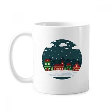 Imagem de Caneca de cerâmica para casa de árvore, floco de neve, floco de neve, cerâmica, xícara de café