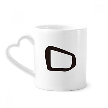 Imagem de Caneca com inscrição de osso sobrenome chinês personagem Ding caneca café cerâmica copo de coração de vidro