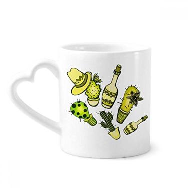 Imagem de Sombrero Caneca mexicana de cacto do deserto do México café cerâmica copo de coração de vidro