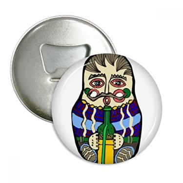 Imagem de Rússia russo Matryoshka abridor de garrafas de geladeira emblema multifuncional