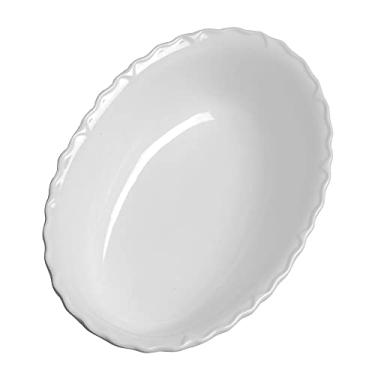 Imagem de Travessa Funda Scalla Paris Cerâmica Branca Oval Grande 4500ml - 1 Peça