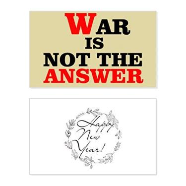 Imagem de Cartão de felicitações War Is Not the Answer Love Peace World New Year Festival Bless Message Present