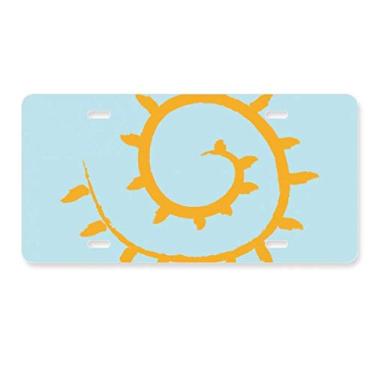 Imagem de DIYthinker Pintura manual de folhas de luz do sol videira placa de carro acessório de aço inoxidável para decoração de carro