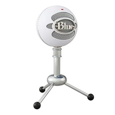 Imagem de Logitech for Creators Microfone USB Blue Snowball para PC, Mac, jogos, gravação, transmissão, podcasts, microfone condensador com padrões cardioides e omnidirecionais, design retrô elegante – branco