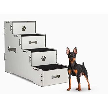 Imagem de - Escada Pet Mdf Com 4 Degraus 60cm Altura