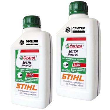 Imagem de KIT Com 2 Unidades de Óleo 2 Tempos Castrol Stihl 500ml Alto Poder de Lubrificação Ideal Para Roçadeiras, Motosserras e Motobombas