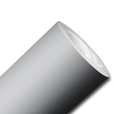 Imagem de Papel de Parede Cinza Claro Fosco Adesivo Vinílico Liso Vinil Cinza Glacial Para Móveis Sala