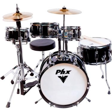 Imagem de Bateria infantil profissional phx 16 preta DS-516C bk