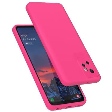 Imagem de E Segoi Capa para Moto G Power 2023, capa de borracha de gel de silicone líquido, à prova de choque, forro de microfibra macia, almofada compatível com Motorola Moto G Power 2023 de 6,5 polegadas (rosa choque)