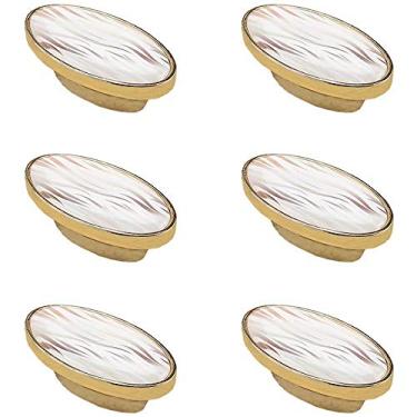 Imagem de 6 maçanetas de decoração de cômoda de banheiro cozinha quarto móveis gaveta maçanetas estilo pastoral puxadores de móveis de armário (estilo B distância do furo 16 mm)