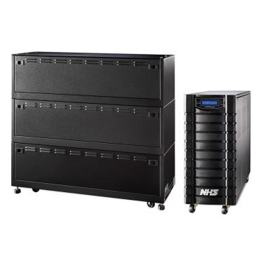 Imagem de Nobreak NHS Laser Senoidal 5000VA E.Bivolt / S. 120V e 220V config. Bateria 12x9Ah + Mód Rack fechado 12x45Ah - 91.D1.050054