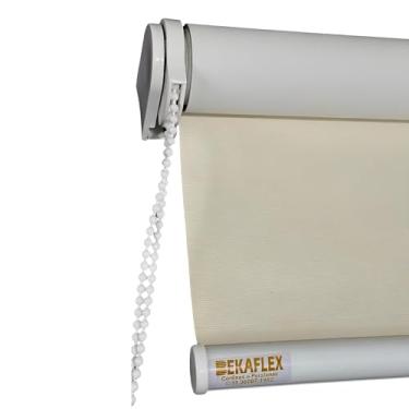 Imagem de Cortina Blackout Persiana para portas e janelas de quarto sala cozinha escritório varanda decoração elegante cor branco preto cinza bege | Bekaflex (Bege, 1,30 L X 1,30 A)