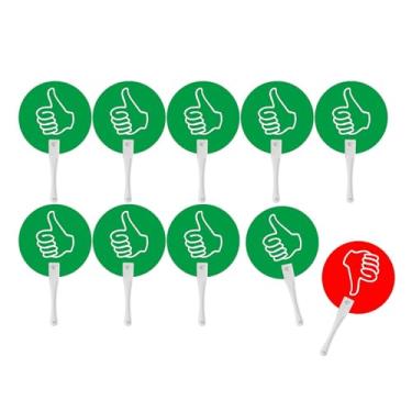 Imagem de 10 pás de votação dos pces, pás falsas verdadeiras pás de leilão polegares para cima para baixo pás portáteis, sem pás para atividades