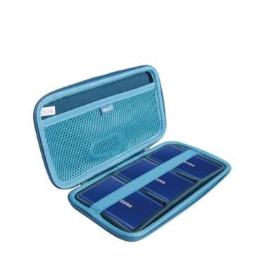 Imagem de Anleo Capa rígida de viagem para Samsung T7 / T7 Touch SSD portátil 1TB 2TB 500GB USB 3.2 unidade externa de estado sólido (azul escuro)